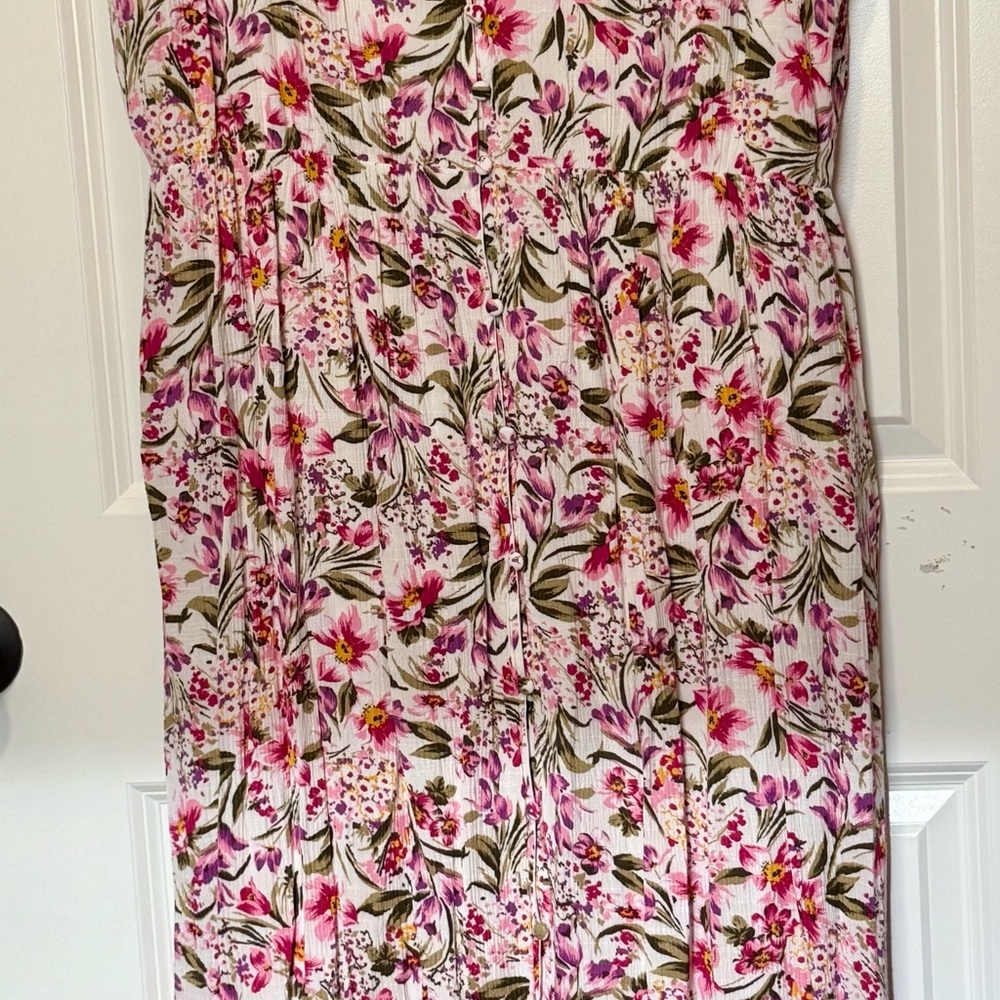 Lane Bryant Pink Floral Maxi Dress – Size 16-18